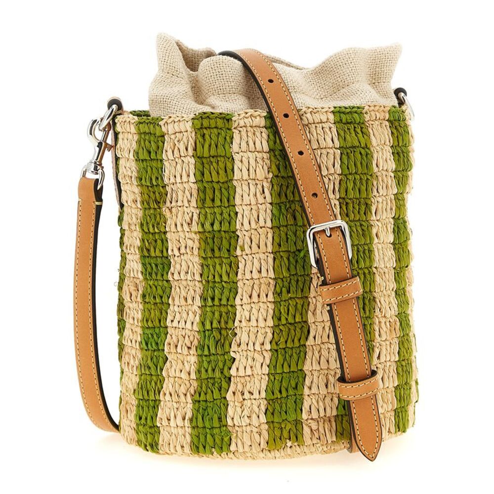 Valentino Garavani Women Valentino Garavani Raffia Small Bucket Bag - Picture 2 of 4